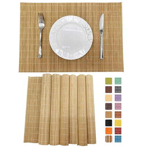 Non Slip Bamboo Placemats Set of 6 (19.99 Count)