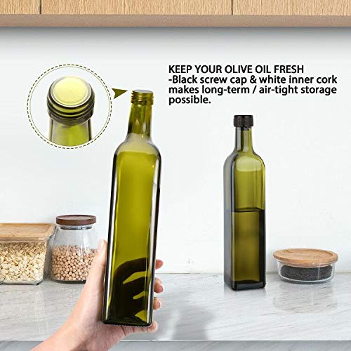 17oz Glass Olive Oil Bottle Dispenser