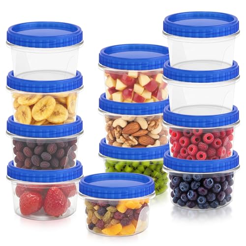 12 Pack Freezer Containers with Screw On Lids (12 Count)