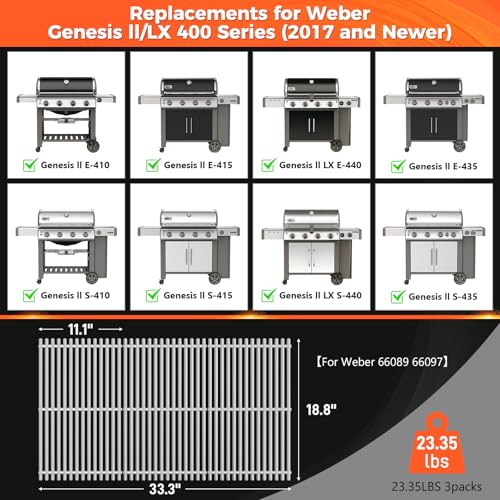 9.5MM Grill Grates for Weber Genesis II E