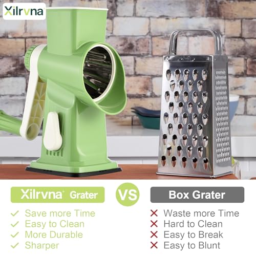 Rotary Cheese Grater Hand Crank Transparent