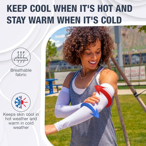 Non Slip Cooling Arm Sleeves for Men & Women