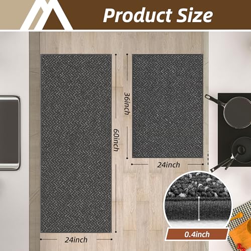 Kitchen Rugs Set of 2 Non