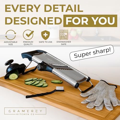 Gramercy Mandoline Slicer for Kitchen with 12 Slice Settings