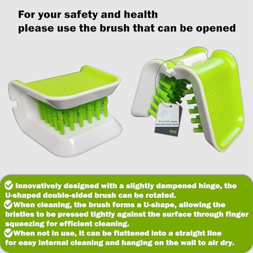 2Pcs Openable BladeBrush Knife and Cutlery Cleaner Brush (2 Count)