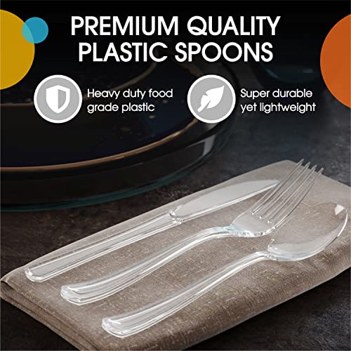 Party Solids Heavy Duty Plastic Spoons (200 Count)