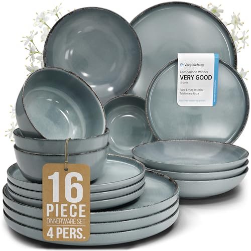 16 Piece Stoneware Dinnerware Set for 4 (16 Count)