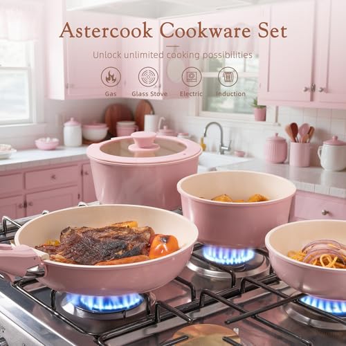 21 Pcs Pots and Pans Set Non Stick