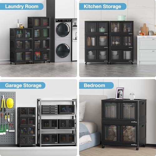 400Qt Stackable Storage Bins with Lids (4 Count)