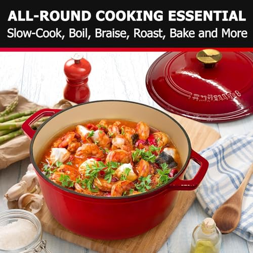 MUELLER HOME 7.5 QT Enameled Cast Iron Dutch Oven
