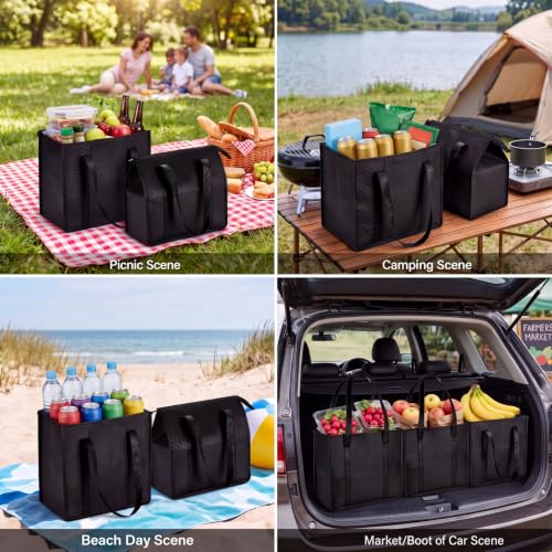4 Pcs Insulated Grocery Bags Reusable (4 Count)