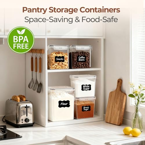 Airtight Flour and Sugar Container 2.6Qt & 5.5Qt 3Pack (3 Count)