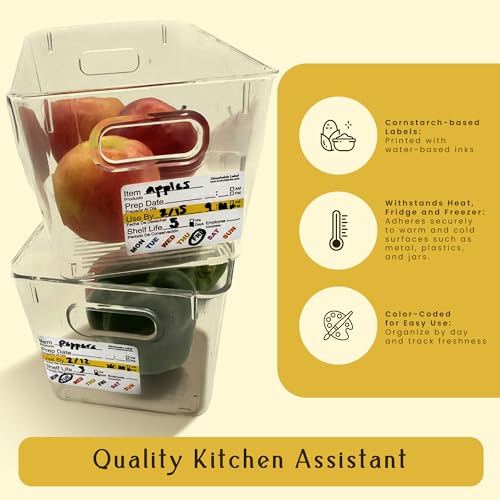 InStockLabels Dissolvable Food Rotation Labels (500 Count)