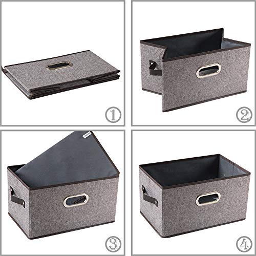 Large Foldable Storage Bins for Shelves [3 (3 Count)
