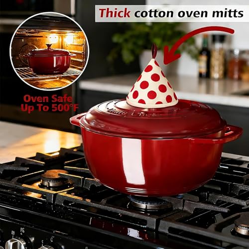 6QT Enameled Cast Iron Dutch Oven with Lid
