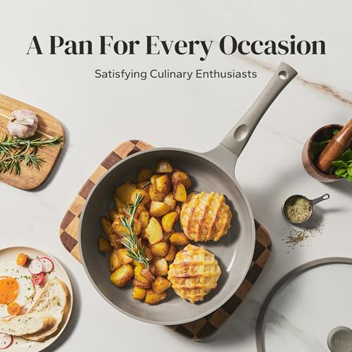 Ceramic Coated Nonstick Frying Pan with Cover