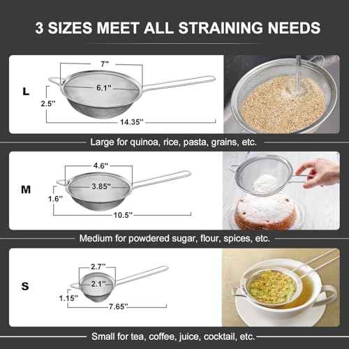 Fine Mesh Strainer Set of 3 (3 Count)