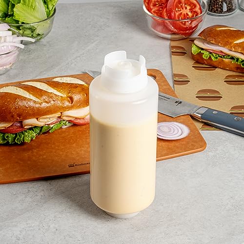 First In First Out 32 oz Clear Plastic Squeeze Bottle (6 Count)