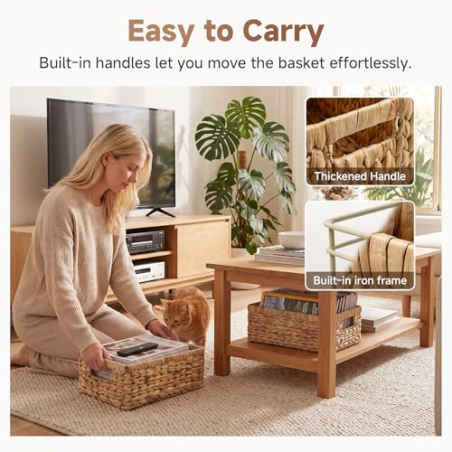 Wicker Storage Baskets for Shelves (2 Count)