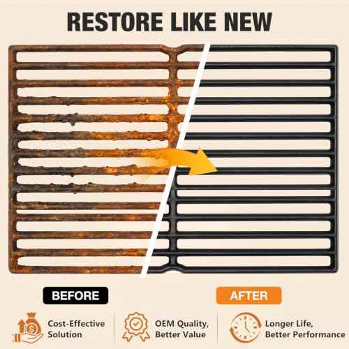 15" Cast Iron Grill Grates for Weber Spirit 200 Side Control