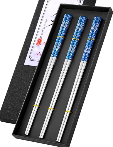 Metal Chopsticks Reusable (3 Count)