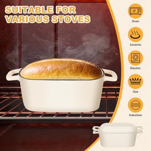Oval Enameled Cast Iron Dutch Oven with Lid