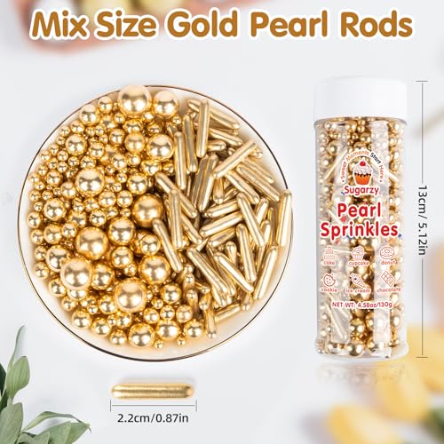 Gold Pearl Sprinkles (4.58 Ounce)