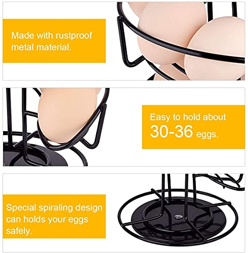 Spiral Design Metal Egg Skelter Dispenser Rack