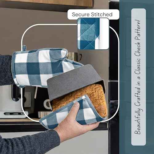 Buffalo Plaid Check Oven Mitts and Pot Holders Set of 4 (4 Count)
