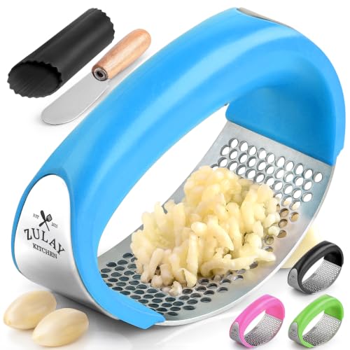 Stainless Steel Garlic Press Rocker Set