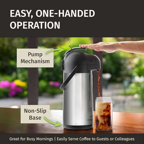 Coffee Carafe Airpot & Cleaning Brush 102oz