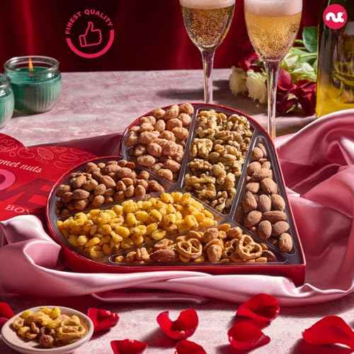 Heart Shaped Mixed Nuts Gift Basket