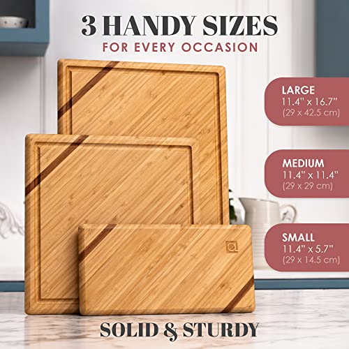 Chorus Bamboo Cutting Board Set with Juice Groove