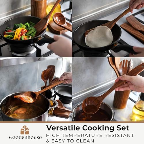 Wooden Spoons for Cooking (12 Count)