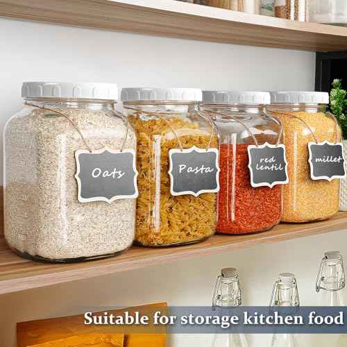 2 Pack Wide Mouth 1 Gallon Clear Glass Jar with Lid (2 Count)