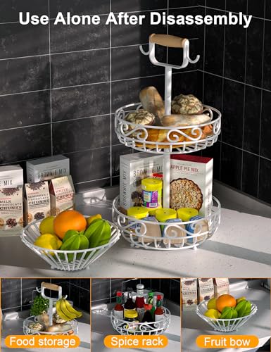 2 Tier 𝐅𝐫𝐮𝐢𝐭 𝐁𝐚𝐬𝐤𝐞𝐭 and Fruit Bowl (2 Count)