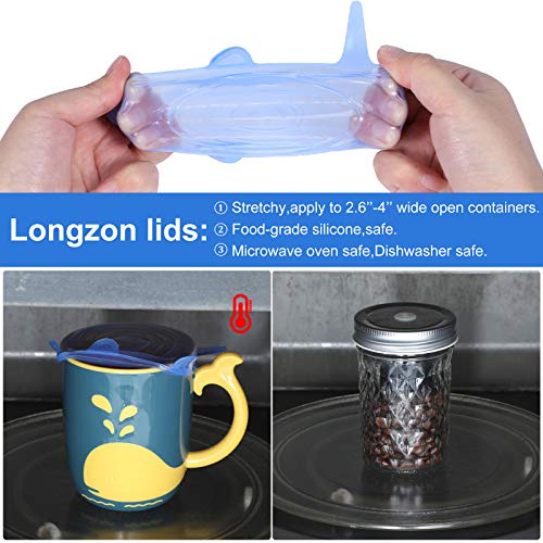 24 Pcs Silicone Stretch Food Covers (24 Count)