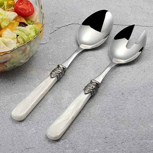 2 piece Salad Servers Stainless Steel Salad Serving Set Salad Fork and Spoon