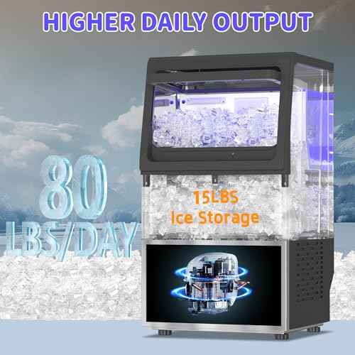 Nugget Ice Maker Machine 80LB