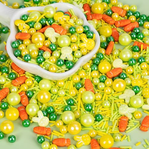 Edible Yellow Green Sprinkles for Cake Decorating (4.5 Ounce)
