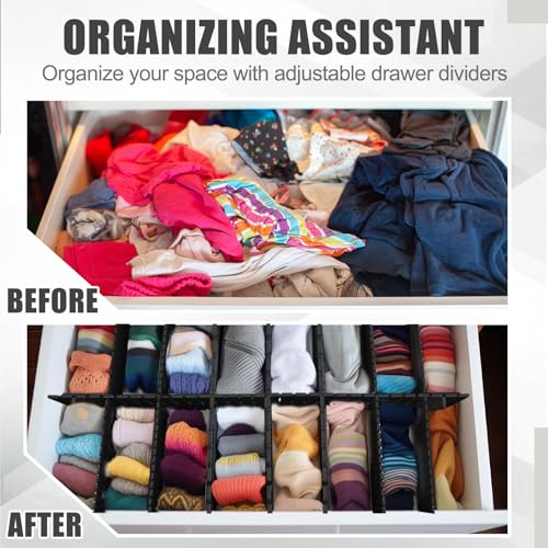 15 Pcs 5.12 Tall Drawer Divider Adjustable Drawer Organizer (15 Count)