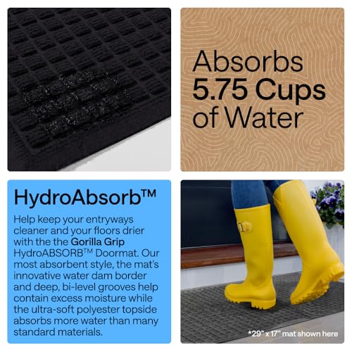HydroABSORB Door Mat for Indoor Outdoor Use