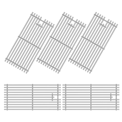 5 Pack 7mm Stainless Steel Rod Cooking Grid Grate Replacement Parts for Blaze Grill Models