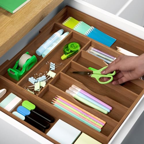 Luxury Bamboo Kitchen Drawer Organizer
