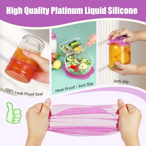 Silicone Stretch Lids for Food Storage in Fridge (6 Count)