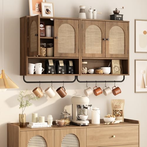 Rattan Bathroom Wall Cabinet