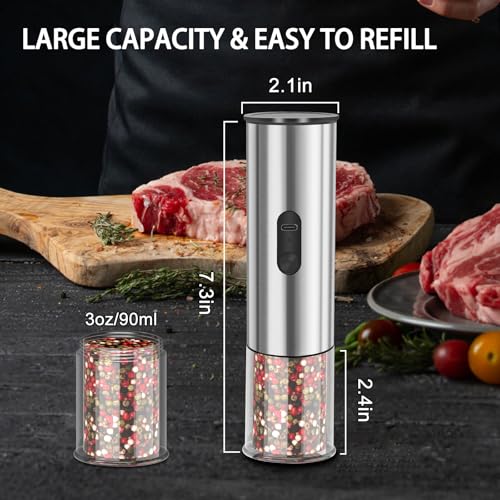 Electric Salt and Pepper Grinder Set