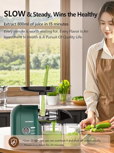 Cold Press Juicer Machine Slow Masticating Extractor for Celery Wheatgrass Spinach Ginger Cucumber Kale