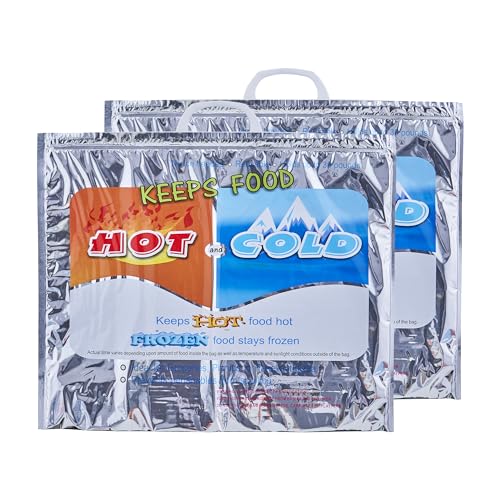 Hot and Cold Insulated Bags for Food Delivery (2 Count)