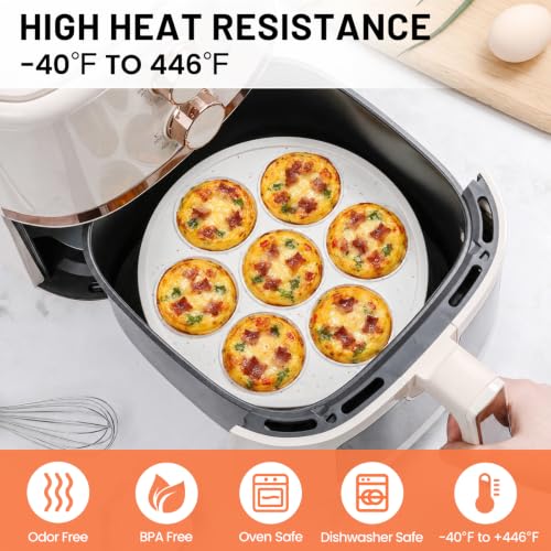Silicone Air Fryer Muffin Pan with Reinforced Frame (2 Count)